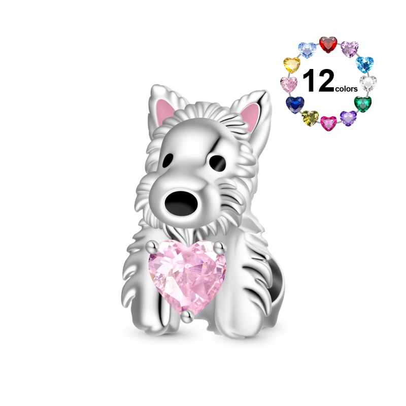 Charm de Cachorro West Highland Abrazos Amor