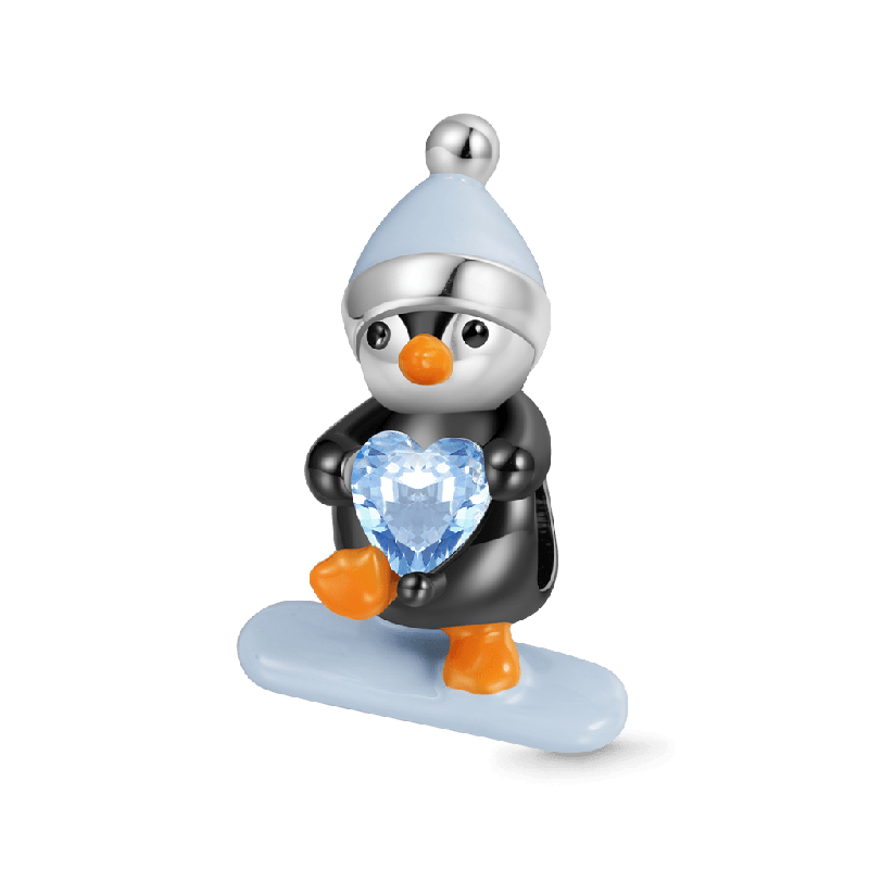 Charm de Pingüino Snowboard