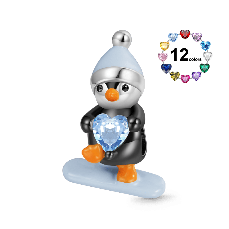 Charm de Pingüino Snowboard