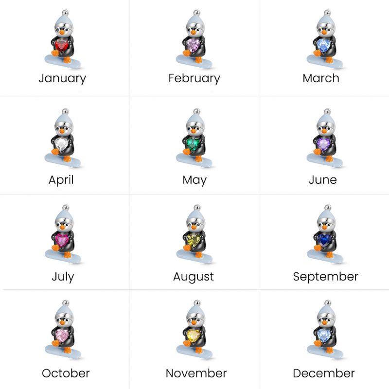 Charm de Pingüino Snowboard