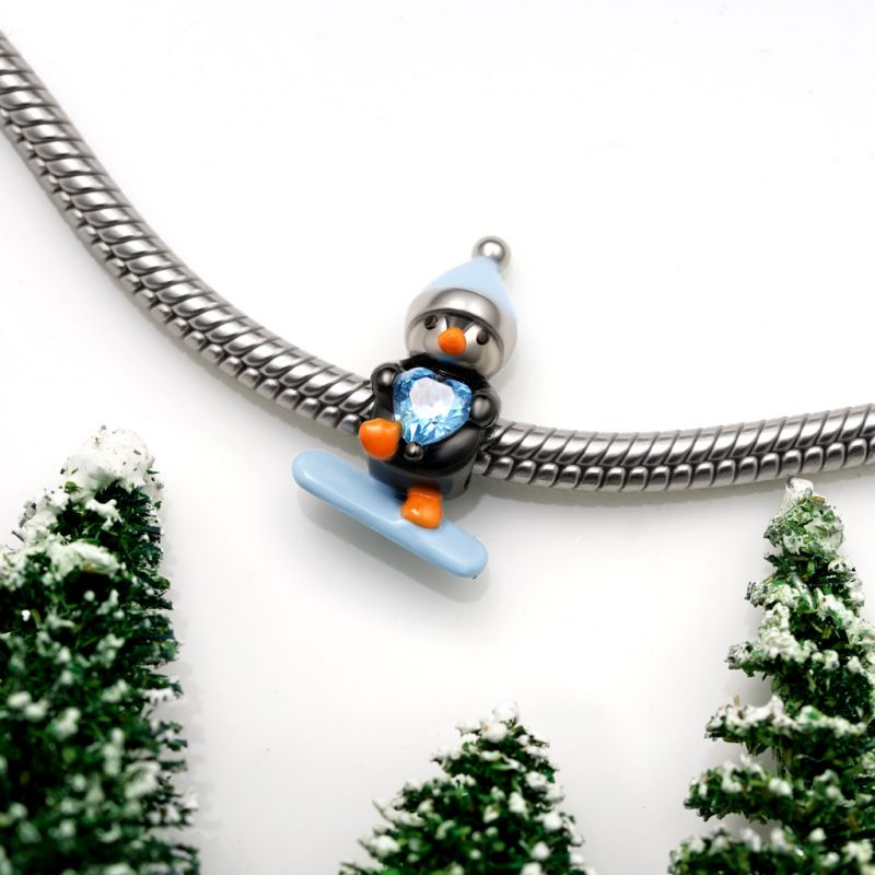 Charm de Pingüino Snowboard