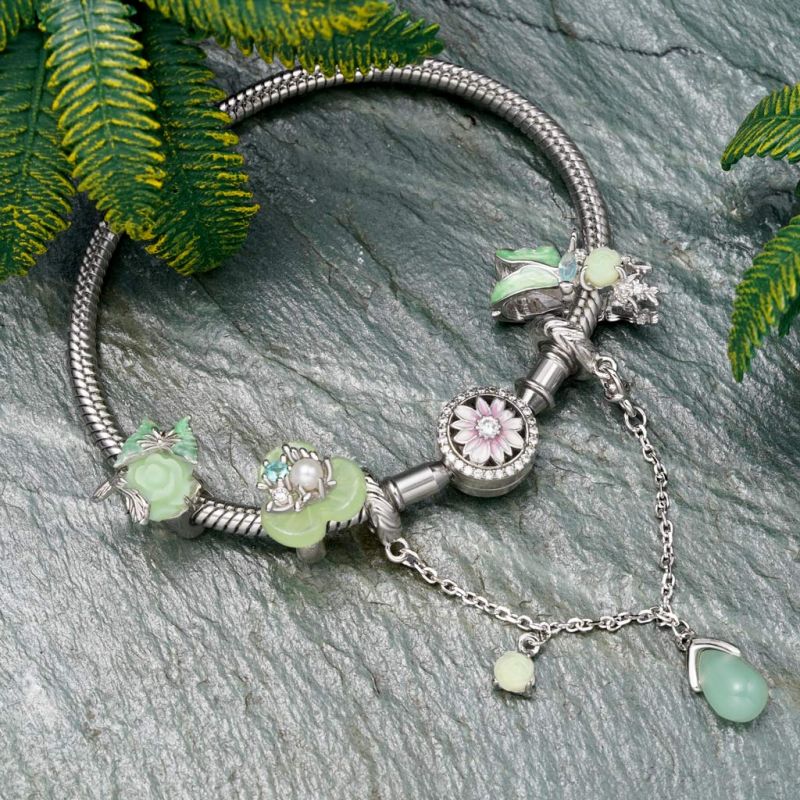 Charm de Clip Flor Verde Primavera