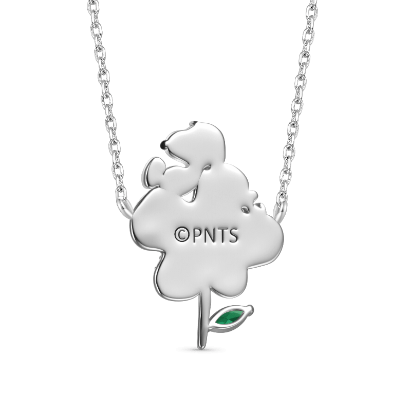 Collar Diamante Snoopy Flor