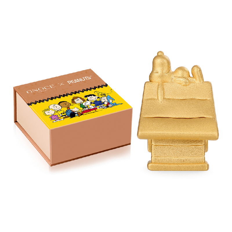 Colgante de Snoopy Caseta de Perro de oro de 18 k
