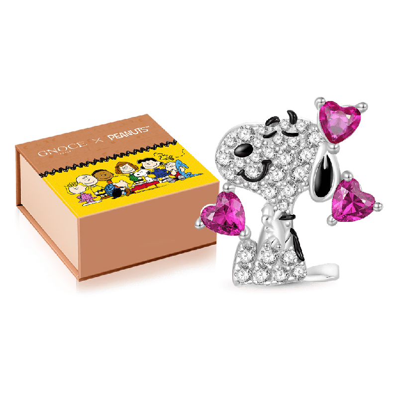 Charm de Diamantes Snoopy Amor
