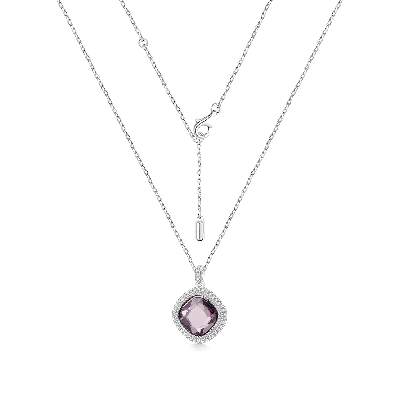 Collar de Diamante Violeta Profundo