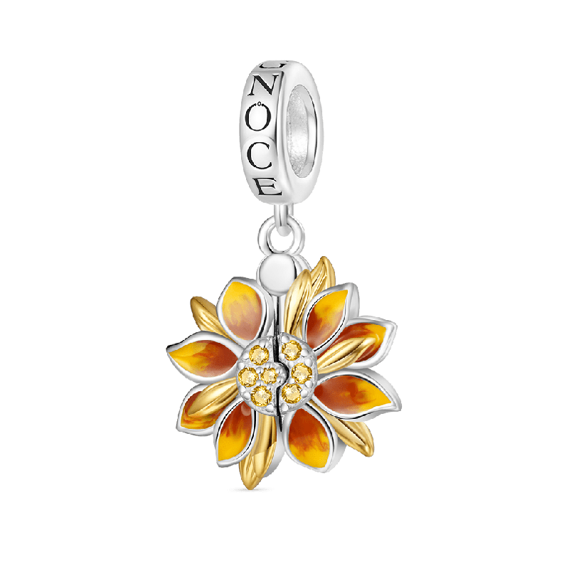 Colgante de Girasol de Doble Capa