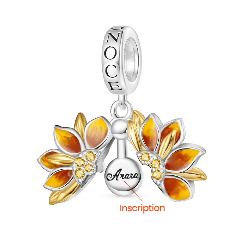 Colgante de Girasol de Doble Capa
