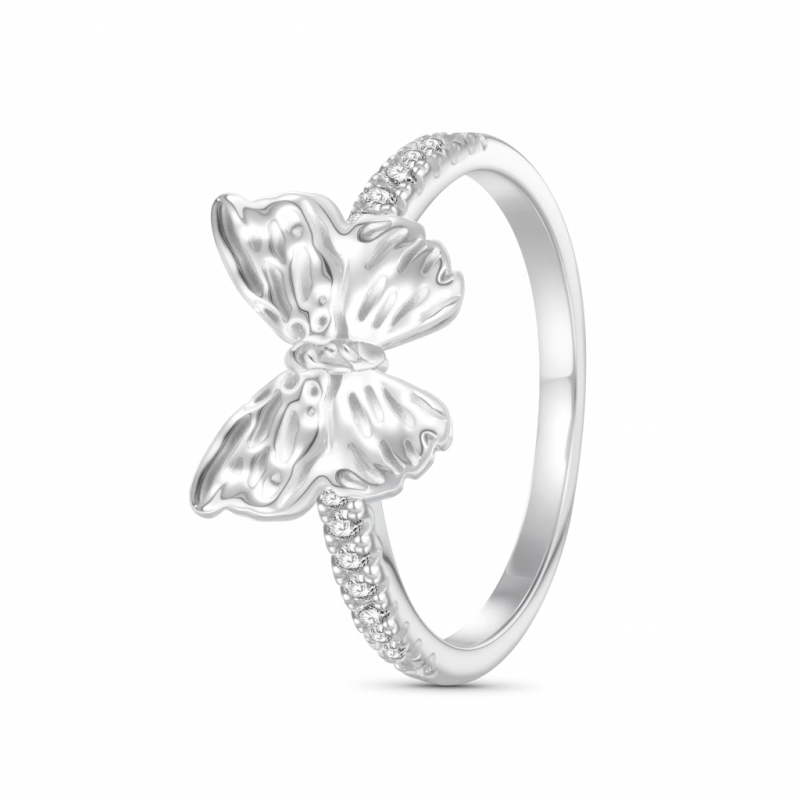 Anillo de Diamante de Mariposa