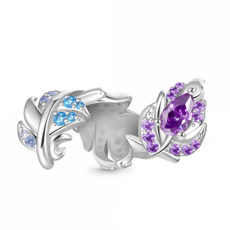 Charm de Pluma de Degradado