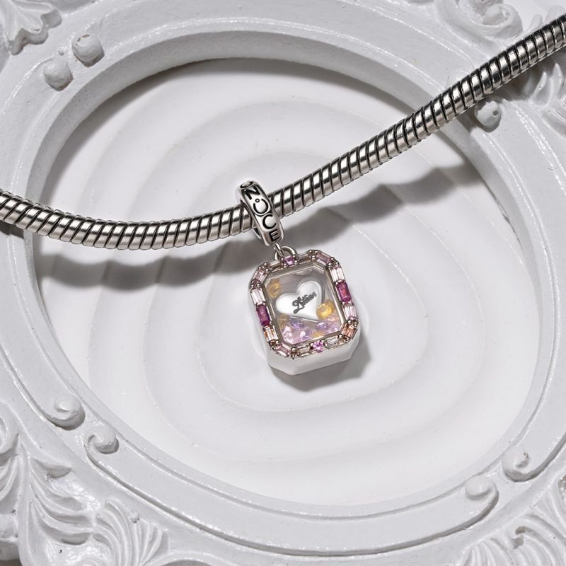 Colgante de Diamante de Vidrio de Color