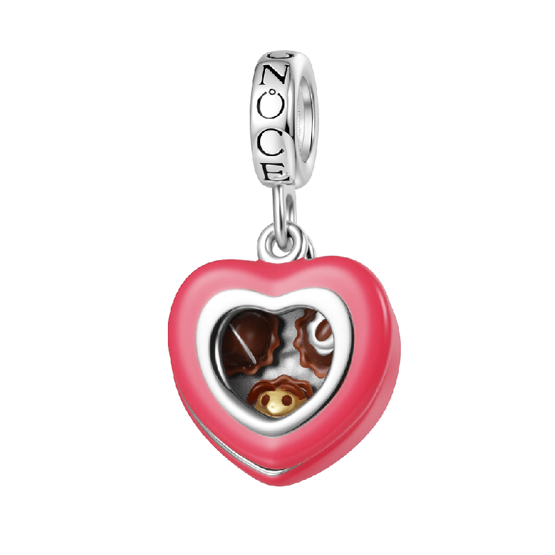 Colgante de Abeja en Caja de Corazón de Chocolate