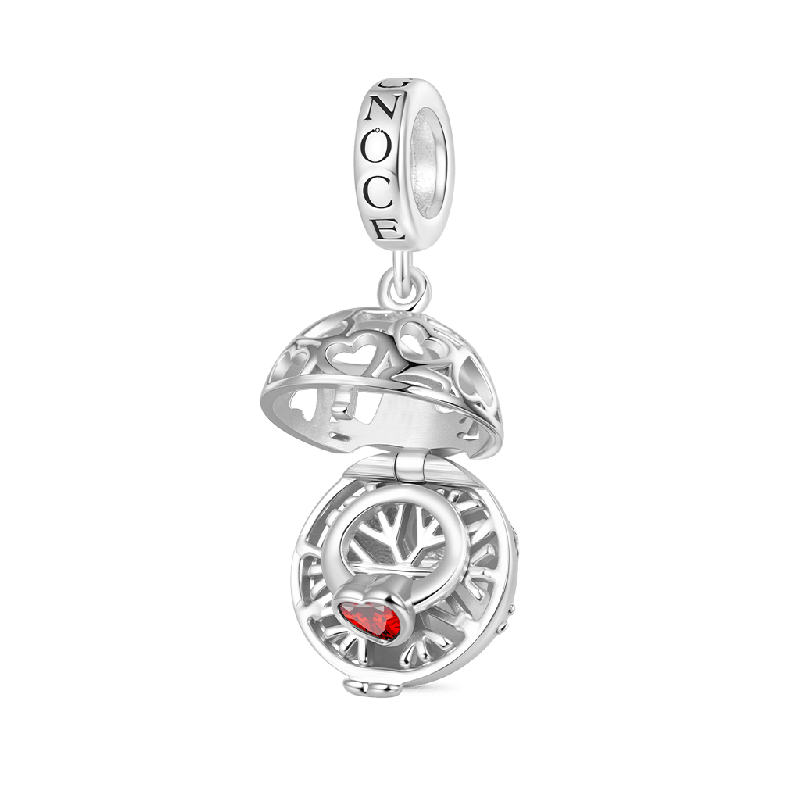Bola Sorpresa Con Colgante De Anillo De Piedra De Nacimiento