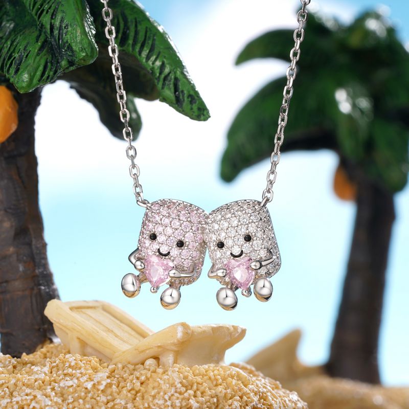 Collar de Diamantes en Forma de Malvaviscos