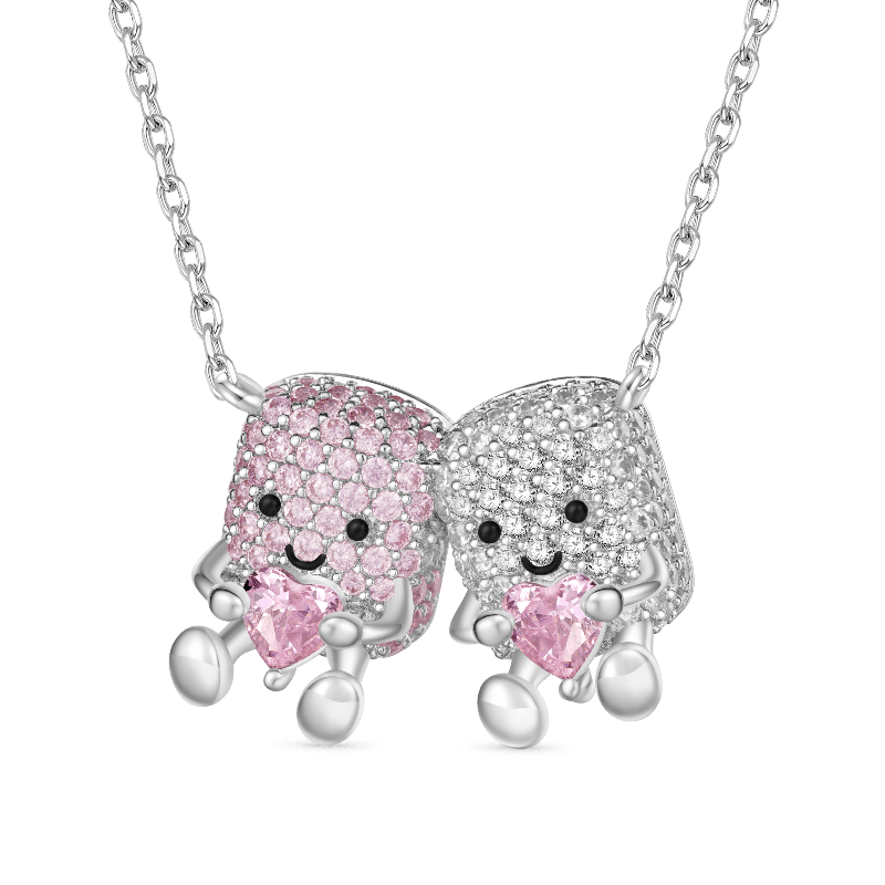 Collar de Diamantes en Forma de Malvaviscos