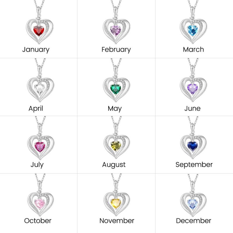Collar de Nacimiento de Corazón de Amor Eterno