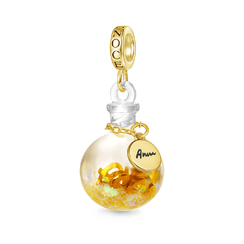 Colgante Botella De Arena Luminosa Con Lentejuelas