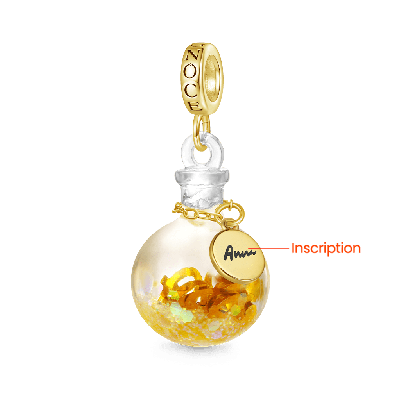 Colgante Botella De Arena Luminosa Con Lentejuelas