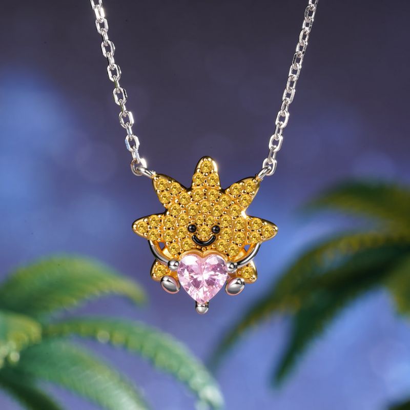 Collar Diamante Sol Sonriente