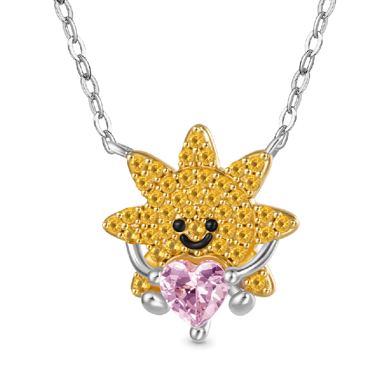 Collar Diamante Sol Sonriente
