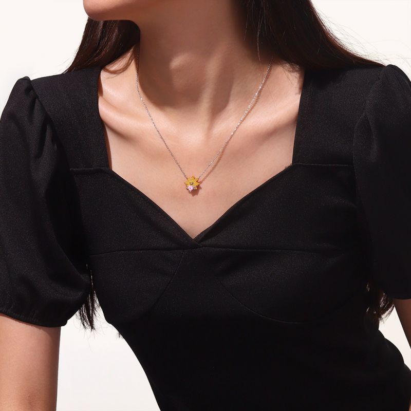 Collar Diamante Sol Sonriente