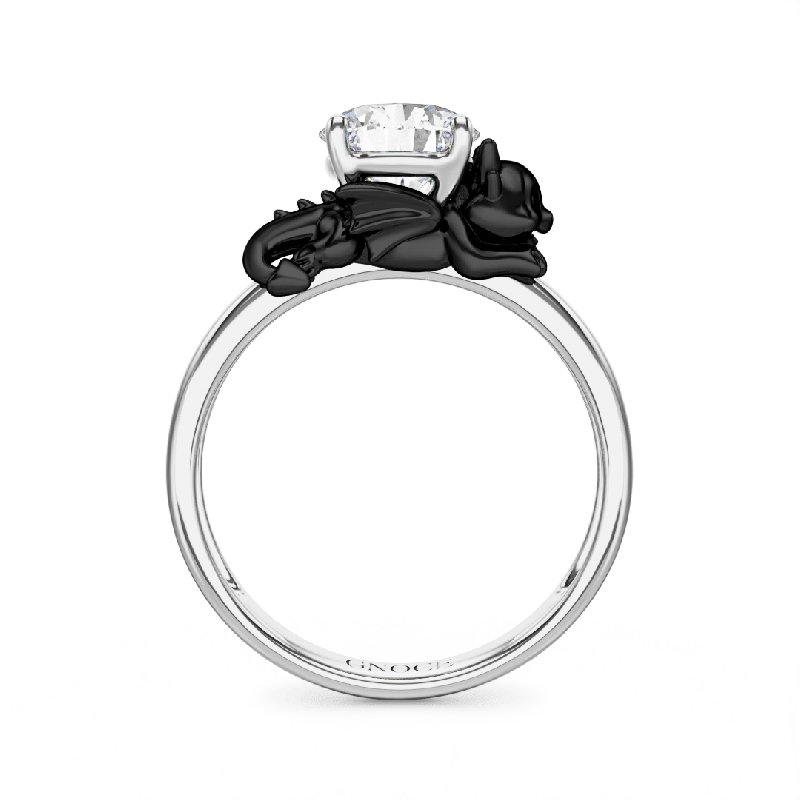 Anillo Dragón Negro Pequeño