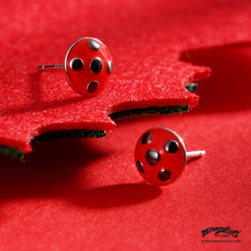 Miraculous Pendientes de Stud de Ladybug