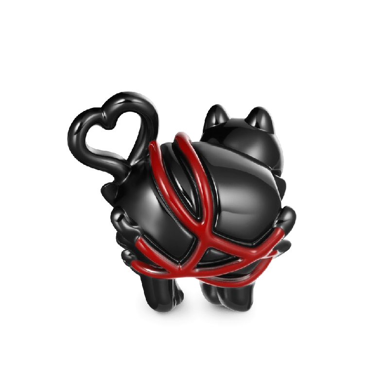 Charm Gato Negro Con Amor