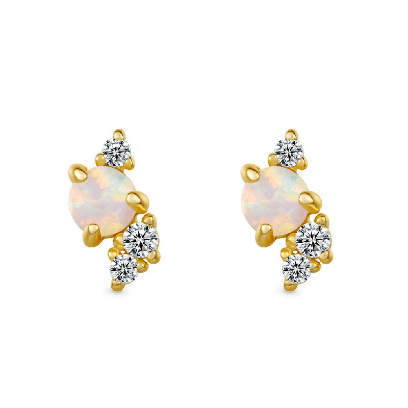 Pendientes de Ópalo en Oro Macizo 14K/10K