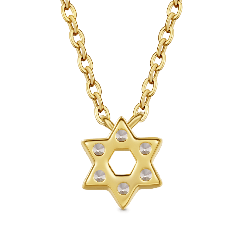 Collar Hexagrama en Oro Macizo 14K/10K