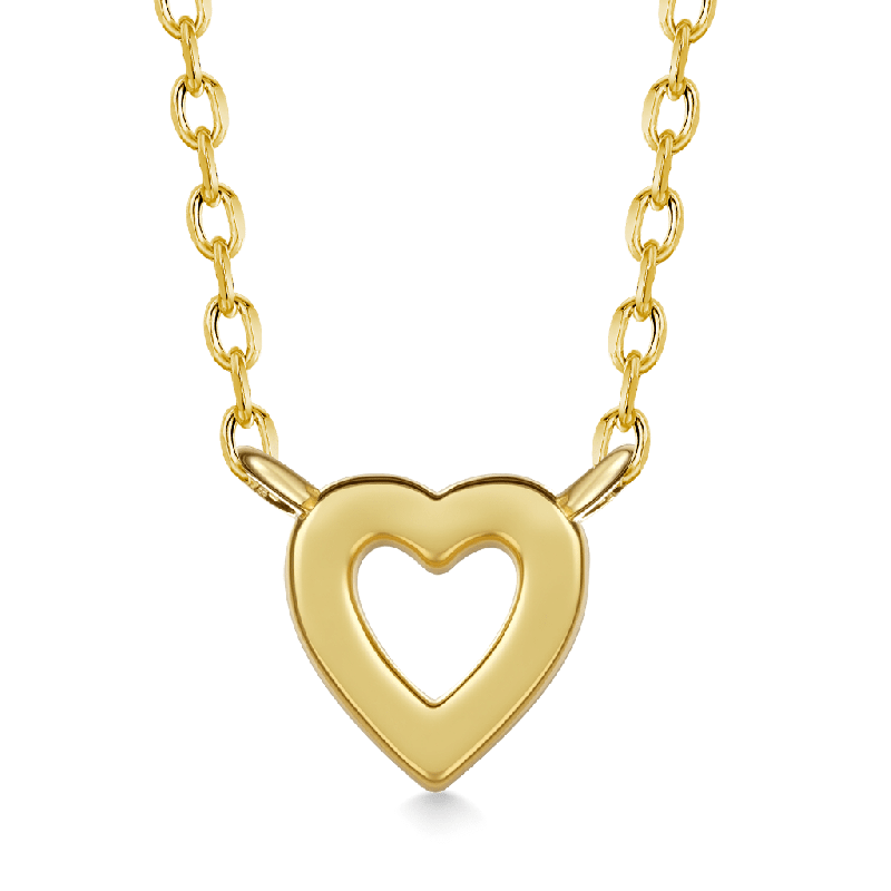 Collar Corazón en Oro Macizo 14K/10K