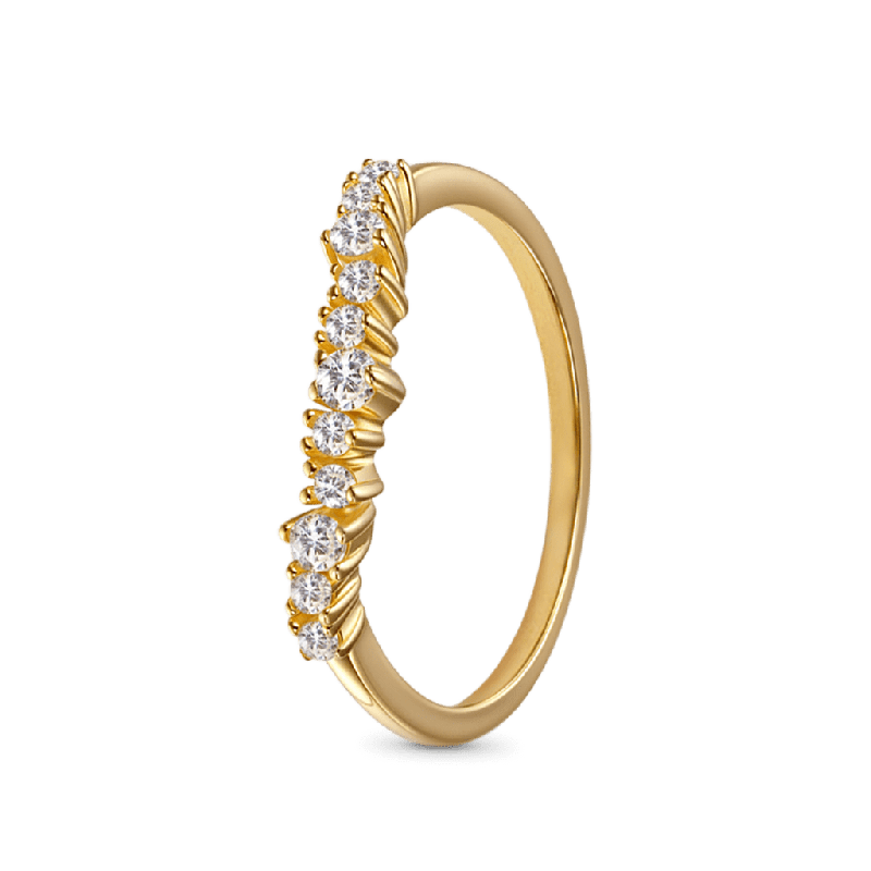 Anillo con Piedras en Oro Macizo 14K/10K