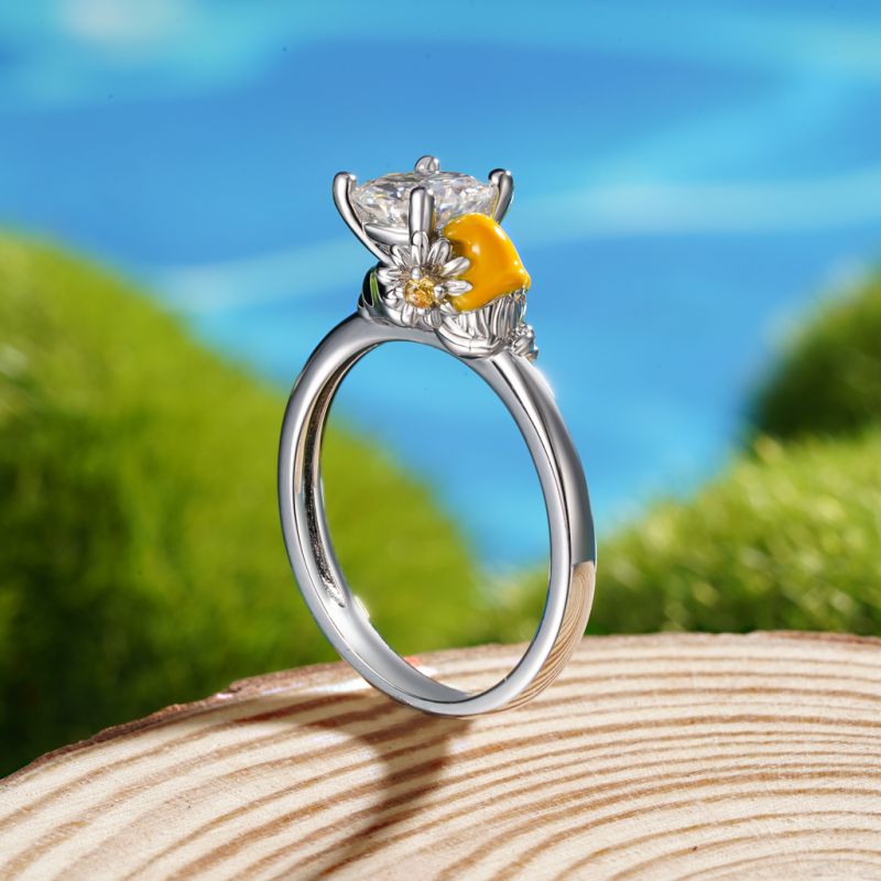 Anillo Hada Margarita en Oro Macizo