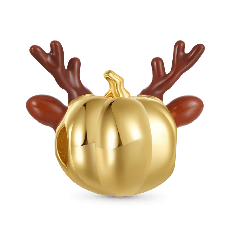 Charm de Calabaza con Cuernos de Alce
