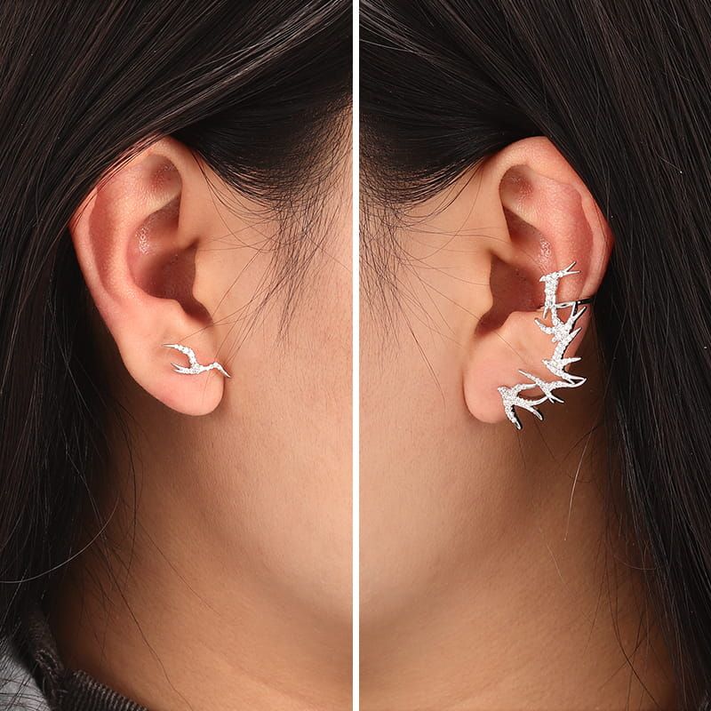 Pendientes asimétricos golondrinas
