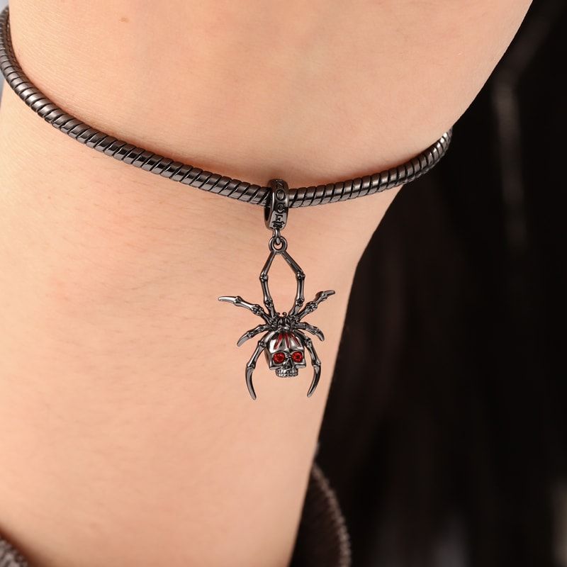 Charm de calavera de araña