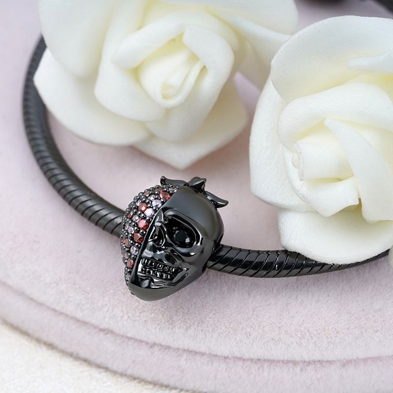 Strawberry Skull Charm